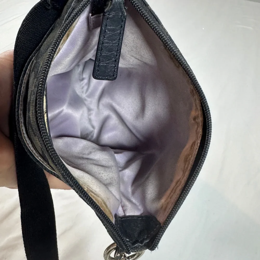 Coach Julia OP Art Swingpack/Crossbody Bag Black 44245 Small Messenger